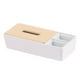 thumbnail image 2 of Caja de pañuelos en miniatura para casa de muñecas, decoración moderna de metal rectangular para baño, sala de estar, modelo de soporte de pañuelos Blanco, 2 of 8