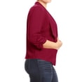 thumbnail image 2 of Women's Plus Size Lightweight Draped Neck Open Front Solid Blazer Jacket, 2 of 3