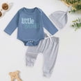 thumbnail image 2 of CAUYDY Infant Boys Bodysuit Set Newborn Boy Long Sleeved Romper Preemie Fall Winter Clothes Baby Outfit 3 6 9 Months 1T 2T Sizes 9-12 Months,Blue, 2 of 5