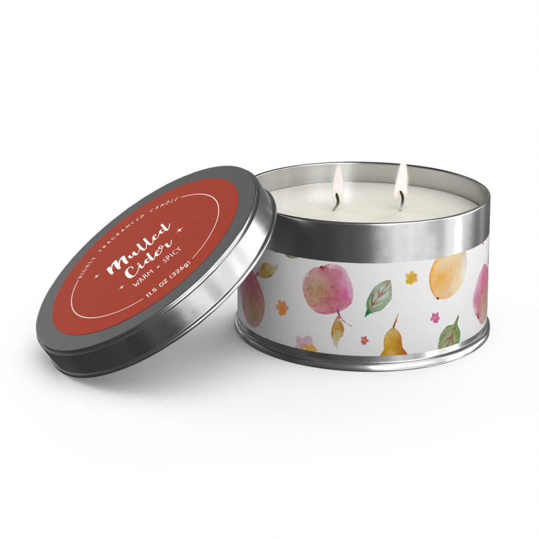 11.5oz 2-wick Tin Candle - Mulled Spice & Cider