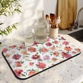 thumbnail image 3 of 2 Pack Washable Rubber Multicolored Flower Leaves Dish Drying Mats for Kitchen Counter Home Large Coffee Bar Pad Accessories and Decor for Utensils Stemware (2pcs 19.5''x12''), 3 of 5