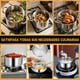 thumbnail image 4 of Batería De Cocina Acero Inoxidable 15 Piezas，Sartenes Acero Inoxidable Juego De Ollas Funciona Con Estufas De Eléctricas Y De Gas，Lavavajillas, 4 of 5