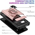 thumbnail image 5 of KOMI Design for Google Pixel 8 Pro Phone Case with Screen Protector Card Holder Stand Kickstand Heavy Duty Shockproof Hybrid Rugged Drop Protective Cover for pixel8pro 8pro Women 6.7 inch Rose Gold, 5 of 5