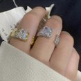 thumbnail image 3 of Anillo ajustable, regalo de joyería de aniversario y cumpleaños para mujeres y niñas, dorado., 3 of 5