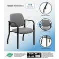 thumbnail image 3 of Boss Office Products Big and Tall Antimicrobial Vinyl 300 lb Capacity Guest Chair, Grey/Black, 3 of 9