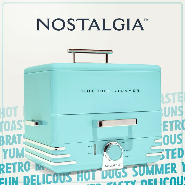 Nostalgia Hot Dog Steamer, Large Diner-Style, 24 Hot Dogs + more