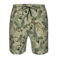 thumbnail image 4 of Naloa Tropical Plants Green Men's Beach Shorts, Surfing shorts, Swim trunks, Quick Dry Swim Trunks for Surfing Beach Fun - Medium, 4 of 9