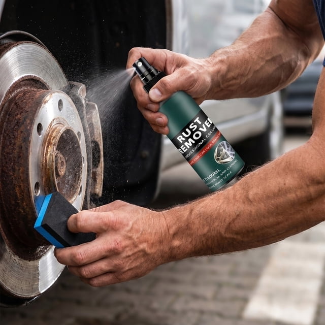 100ml Metal Rust Remover Spray for Household Hardware and Car Parts, Fast-Acting Rust Stain Removal and Prevention, Easy Spray Application