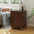 thumbnail image 6 of Costway Folding Sewing Table Rolling Craft Station with 3 Storage Bins & Charging Station Brown, 6 of 11