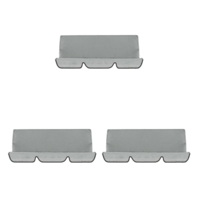 relayinert Housses de Coussin pour Balançoires en Polyester Robustes et Imperméables pour Extérieur Gris 3 Pcs