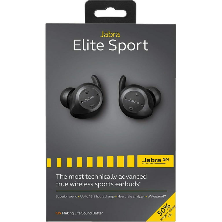 Jabra Elite Sport True Wireless Bluetooth Waterproof Fitness and Running  Earbuds 5707055043567