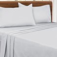 thumbnail image 4 of BELIZZI HOME Queen Sheet Set - Double Brushed Microfiber Bedding Set Queen, 4 Piece Deep Pocket Queen Sheet - Ultra Soft, Easy-Fit, Wrinkle Free, Quick Dry, Easy Care Queen Sheets - Light Grey, 4 of 5