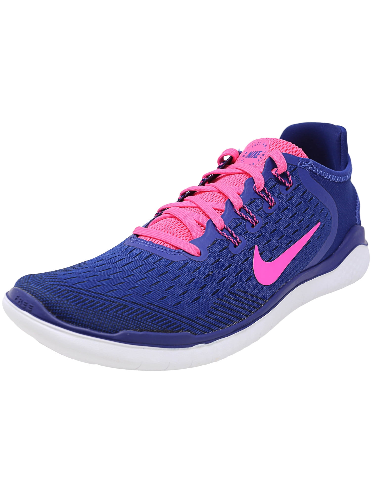 Nike Women's Free Rn 2018 Deep Royal Blue / Pink Blast Ankle-High ...