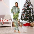 thumbnail image 5 of Cucumber and Flowers Adult Onesie Pajamas Slim Fit Christmas One Piece Suit Pjs for Women and Men Hooded Zipper, 5 of 7