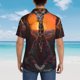 thumbnail image 4 of Balery Tree Hollow Meditating Giraffe Camisas hawaianas de manga corta para hombre, camisas playeras de corte holgado, camisas de vacaciones con botones,X-Large, 4 of 7