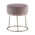 thumbnail image 4 of Linon Brandi Vanity Stool, 18.25" Seat Height, Gold Finish with Pink Fabric, 4 of 8