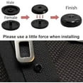 thumbnail image 4 of 5 Sets Universal Fit Seatbelt button Stopper Kit, Snap-on Seat Belt Button Stop, Black Seat Belt Buckle Button Prevent Plastic Seat Belt Button Buckle Clip Stop From Sliding Down The Belt Easy to Use, 4 of 5