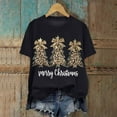 thumbnail image 2 of Kaprioy Womens Christmas T Shirts Graphic Tops Short Sleeve Funny Merry Xmas Holiday Print Tee Blouses Black, XXXL, 2 of 6