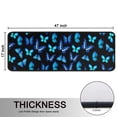 thumbnail image 5 of Kitchen Rugs Sets Of 2,Black Blue Butterfly Pattern Anti Fatigue Kitchen Mat Rugs Non Slip Washable,Decorative Kitchen Floor Mats for Kitchen,Sink,Laundry,17"x47"+17"x47", 5 of 5