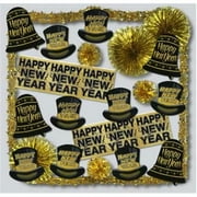 Beistle - 88950-GD - Glistening Gold NY Dec Kit - 24 Pieces