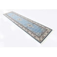 thumbnail image 3 of Unique Loom Narenj Medallion Textured Area Rug 3' x 13' Runner Blue/Tan, 3 of 6