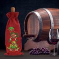 thumbnail image 4 of Vino Con Pintura Diamantes Bolsas DIY 2 Piezas Navidad Rojo, 4 of 9