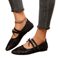 thumbnail image 2 of IEMIEMIEM Womens Mesh Mary Jane Flats Lace Mesh Ballet Flats Elegant Square Toe Slip on Flats Lightweight Breathable Summer Party Walking Shoes Black, 2 of 9