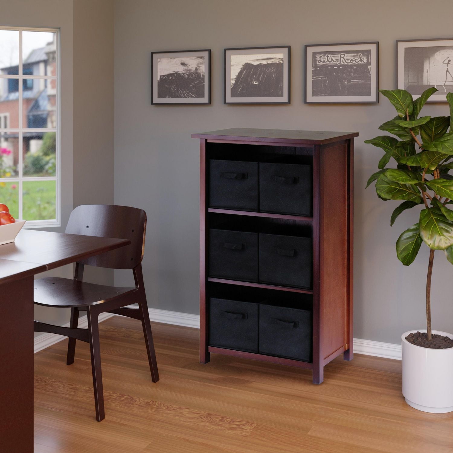 Winsome Capri 6pc Baskets in Black Finish