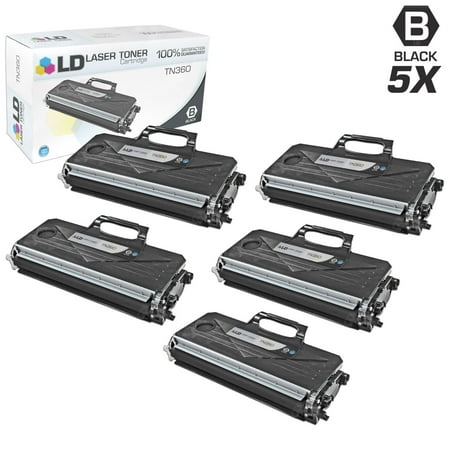 LD Products Compatible TN360 (TN330) Set of 5 HY Black Cartridges