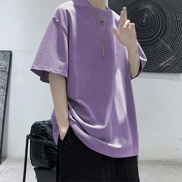 100% algodón cinco media manga hombres mujeres verano camiseta suelta de manga corta Casual camisa básica cuello redondo Color sólido de gran tamaño Tan Jianjun unisex