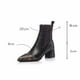 thumbnail image 2 of NECHOLOGY Botas Mujer Adulto Femenino Zapatos Botines mujer Botas versátiles de moda con cremallera lateral de cuero de tacón grueso de lana de otoño e invierno para mujer (Black, 8.5), 2 of 7