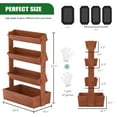 thumbnail image 6 of MOPHOTO 4-Tier Wooden Raised Garden Bed,Outdoor Planter Box Herbs Vegetable Flowers Growing Box,Wood Planting Container,Vertical Freestanding Wood Plant Stand Flower Rack Indoor Patio Balcony, 6 of 10