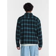 thumbnail image 3 of No Boundaries Boxy Cotton Plaid Flannel with Long Sleeves, Men's and Big Men's XS-4XLT, 3 of 5