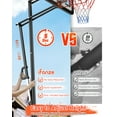 thumbnail image 4 of Portable Basketball Hoop Goal 4.75ft-10ft Adjustable, Indoor Outdoor Basketball Hoop System with 44" Shatterproof Backboard and Stand Wheels for Adults Kids Teenagers Youth Junior, Black, 4 of 11