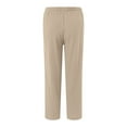 thumbnail image 6 of zaveiop Cotton Linen Pants for Women 2025 Summer Gauze Drawstring High Waisted Lounge Trouser Casual Beach Vacation Clothes (Z-Khaki, M), 6 of 6