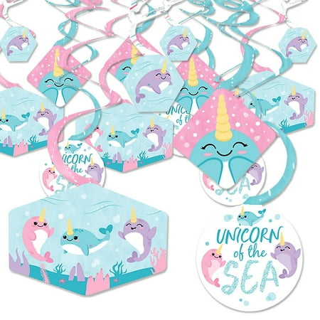 Narwhal Girl Under The Sea Baby Shower Or Birthday Party Hanging