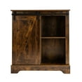 thumbnail image 4 of Topcobe Modern Floor Storage Cabinet with Sliding Barn Door, Farmhouse Accent Console Buffet Sideboard for Living Room Kitchen, Brown, 4 of 9