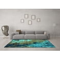 thumbnail image 3 of Ahgly Company Indoor Rectangle Oriental Turquoise Blue Industrial Area Rugs, 8' x 10', 3 of 4