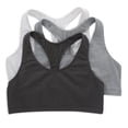 thumbnail image 1 of Sujetador deportivo Bralette Hanes Racerback Low Impact para mujer, paquete de 3, 1 of 6