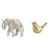 thumbnail image 1 of Figura De Elefante Y Pájaro Dorado Tallada A Mano En Madera. Ideal Como Recuerdo Para La Decoración Moderna Del Hogar, Escritorio, Estantería, Sala De Estar O Como Regalo De Inauguración., 1 of 8