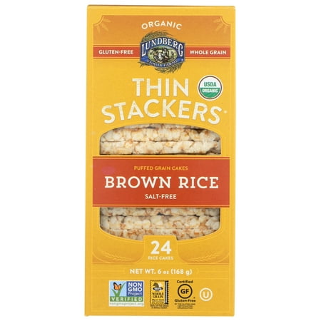 Lundberg Family Farms Organic Salt-Free Thin Brown Rice Cakes 6 oz
