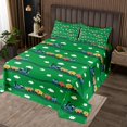 thumbnail image 2 of Erosebridal Steam Train Print Coverlet Set Twin, Green Bedding Set, Kawaii Cloud Decor 2 Pieces, 2 of 5