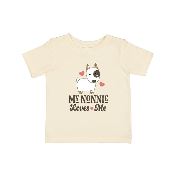 Inktastic Nonnie Loves Me Grandchild Dog Boys or Girls Baby T-Shirt