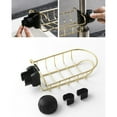 thumbnail image 3 of Estante de acero inoxidable para grifo, organizador de esponja ajustable, soporte para desagüe, accesorios para cocina y baño (dorado), 3 of 6
