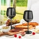 thumbnail image 2 of Juego de 4 copas de vino de acero inoxidable WOTOR, 530 ml, color negro, 2 of 6