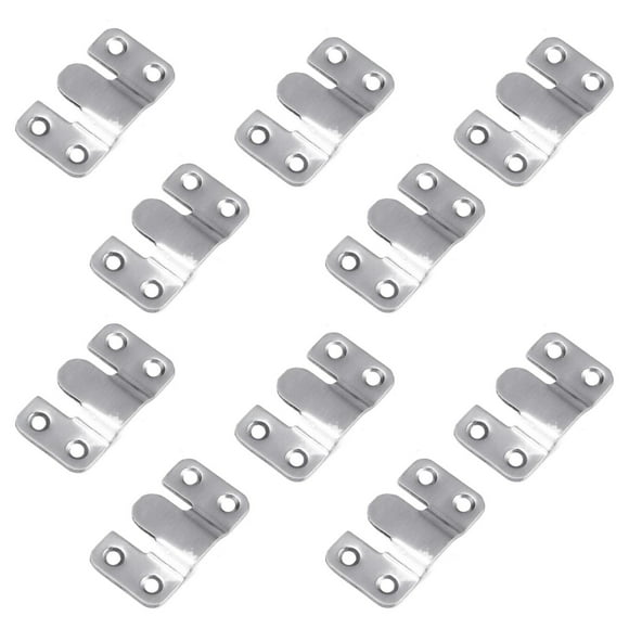 Under 10 Faucets 10 PCS Stainless Steel Hooks Flush Hidden Brackets Stainless Steel Z Clamp Bracket Hooks Mountain Clips for Picture Display Art Gallery