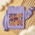 thumbnail image 5 of TKLPEHG Fall Fashion Thanksgiving Sweatshirts for Women Pumpkin Graphic Tops Long Sleeve Fleece Sweatshirts Pullover (Purple,S), 5 of 7