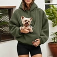thumbnail image 2 of Ahadesign Pet Pouch Hoodie for Women with Kangaroo Pocket Cat Dog Carrier Hoodies Hoodie With Pet Pouch (AG,5XL), 2 of 7
