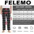 thumbnail image 4 of FELEMO Men's Pajama Pant Comfy Soft Lounge Plaid Sleep Pants, M-XXL, 4 of 7