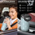 thumbnail image 5 of Christmas 30oz Handheld Travel Tumbler with Handle – Double Wall Stainless Steel Insulated Cup, Flip Straw Lid, Leak-Proof & BPA-Free for Hot and Cold Drinks – Durable Coffee & Juice Mug Black, 5 of 7